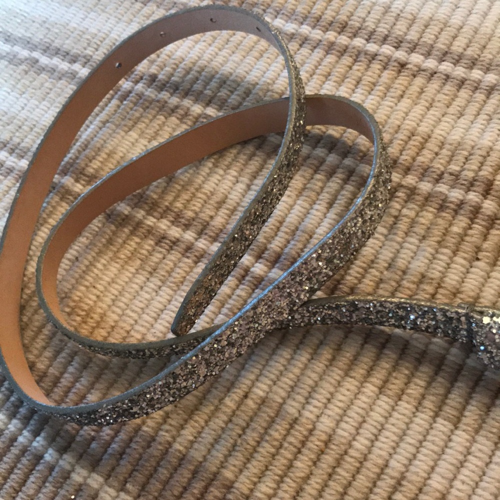 Silver glittery belt